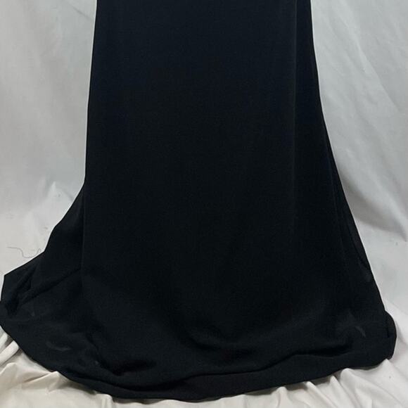 Hayley Paige Occasions Black Evening Party One Shoulder Maxi Dress NWOT Size 10 - Picture 5 of 14